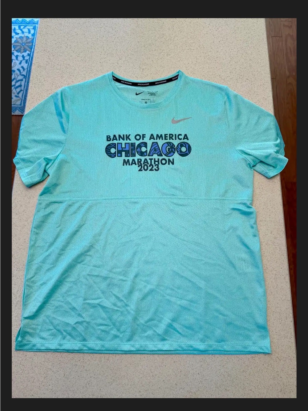 Nike Men’s Teal Chicago Marathon 2023 Short Sleeve Tee